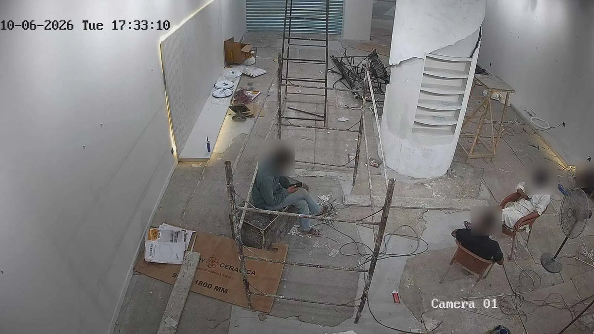 Camera view of the centre of the sales floor, Amina Khadija