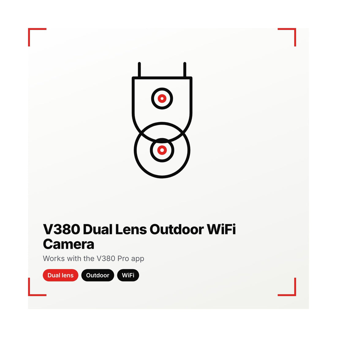 V380 Dual Lens Outdoor WiFi Camera, view 1