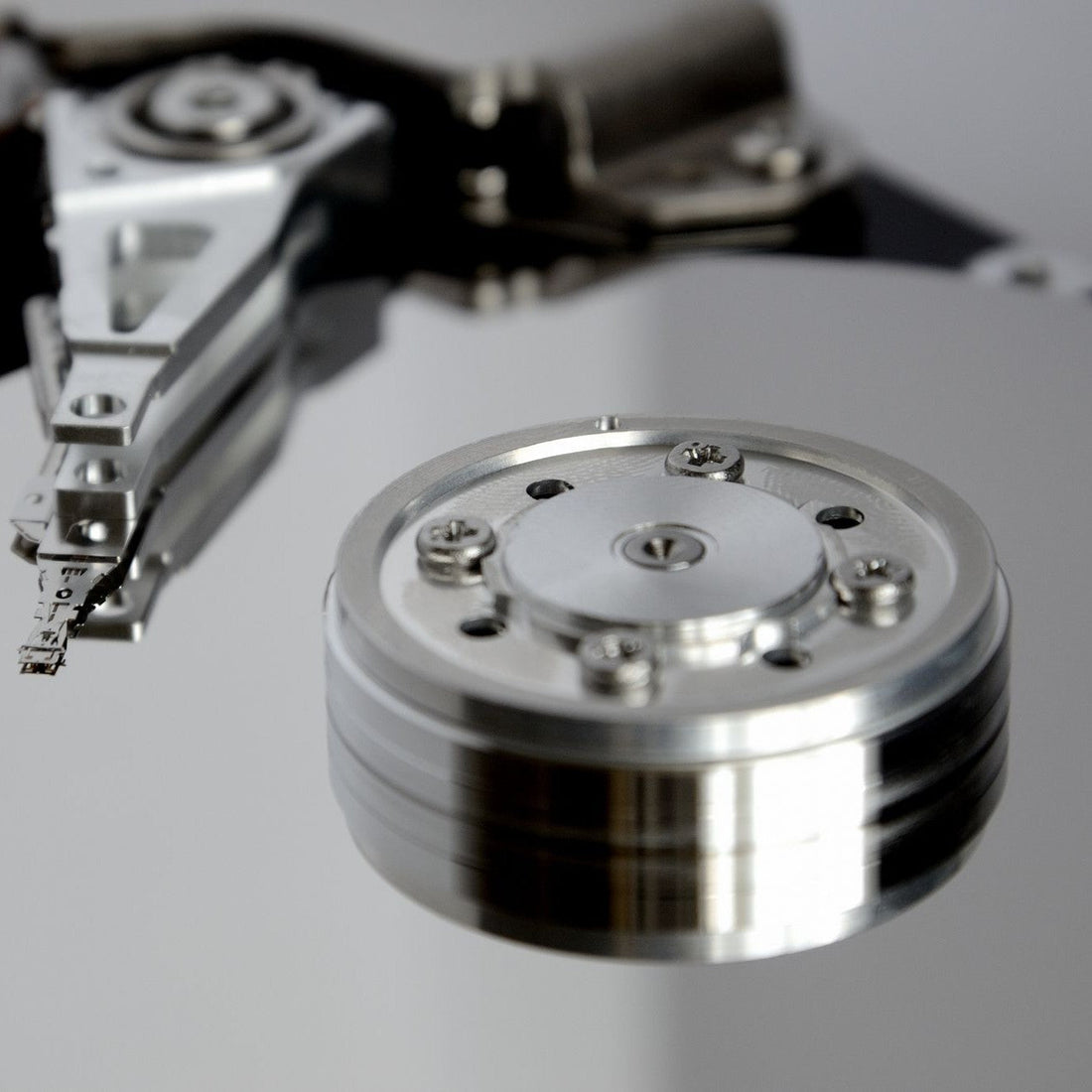 Inside of a hard disk drive