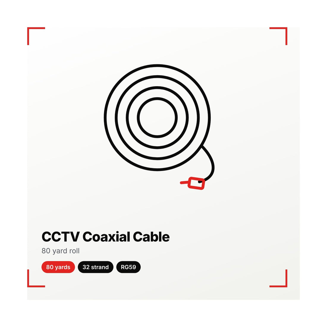 CCTV Coaxial Cable, 80 Yard Roll, illustration