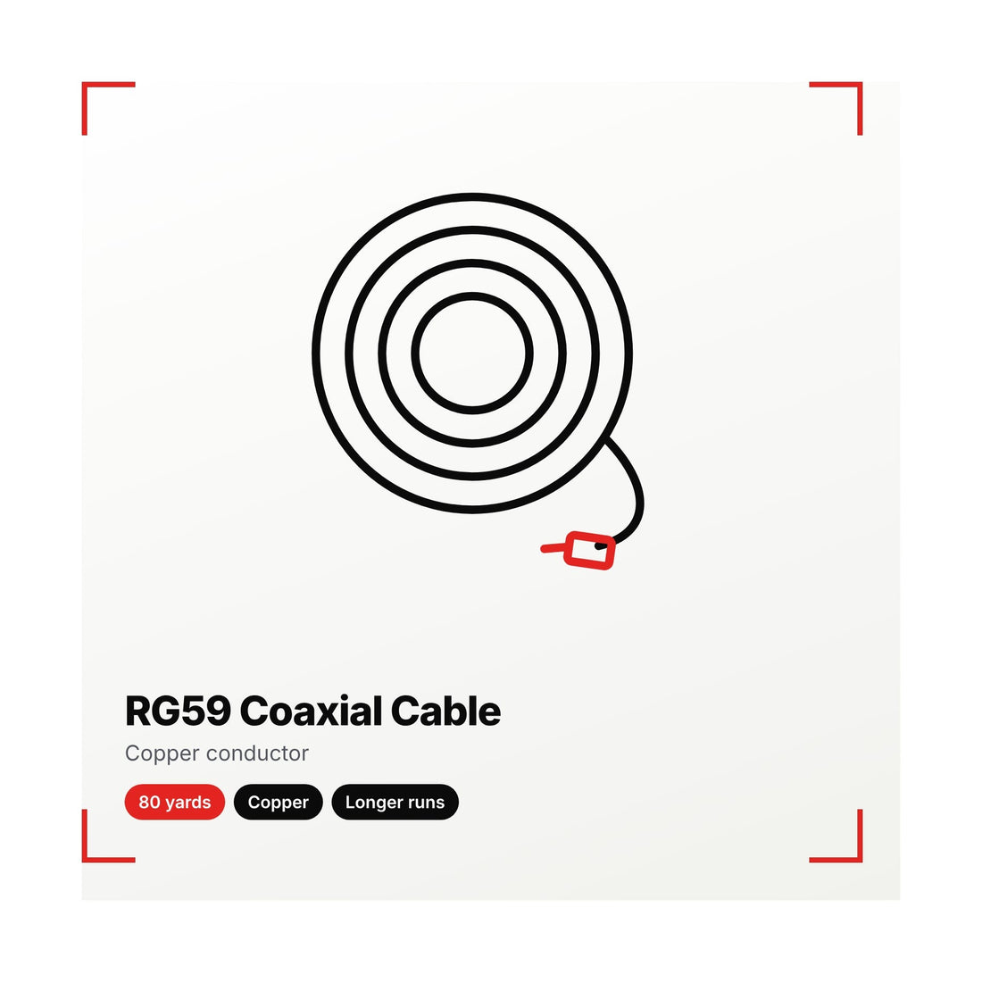 RG59 Coaxial Cable, copper conductor, illustration
