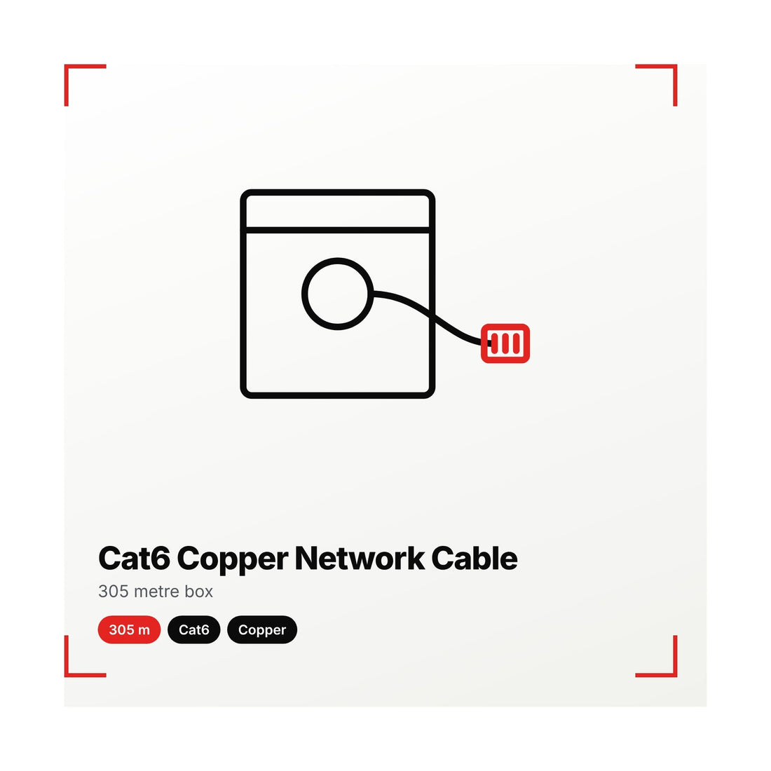 Cat6 Copper Network Cable, 305 Metre Box, illustration