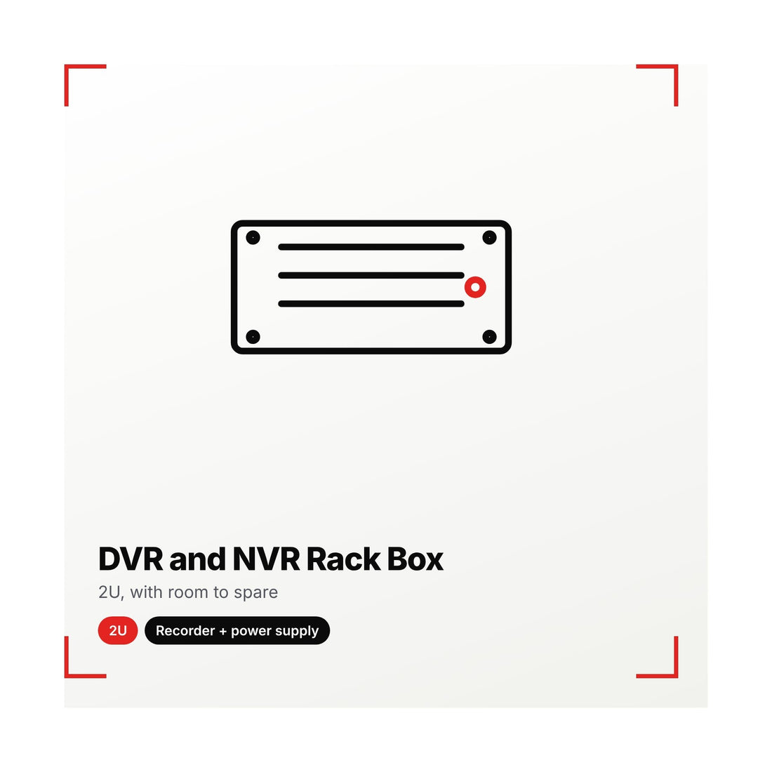 DVR and NVR Rack Box, 2U, illustration
