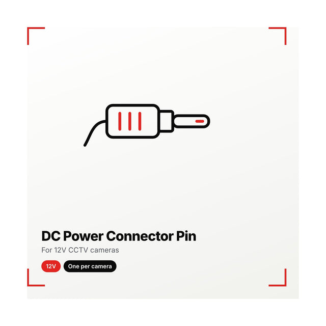 DC Power Connector Pin for CCTV Cameras, illustration
