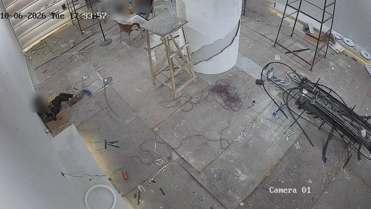 Overhead camera view of the sales floor, Amina Khadija