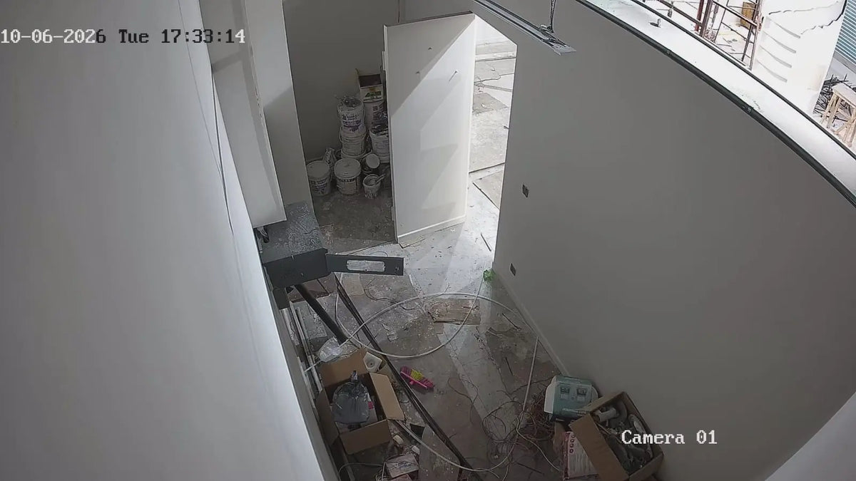 Camera view of the stockroom door, Amina Khadija
